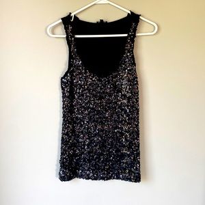 Women’s Express Black Sequins Tank Size Small